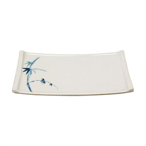 Platón para sashimi tipo bambú de melamina Blue Bamboo 8 1/2" x 4 3/4"
