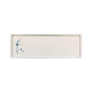 Charola para sándwich de melamina Blue Bamboo 13 1/2" x 4 1/2"