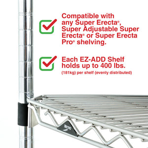 Repisa Metro Super Erecta de 1 repisas cromado EZA-NC