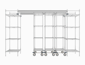 Metro Top-Track Overhead Track Shelving completo Kit con Super Erecta cromado repisas ventiladas
