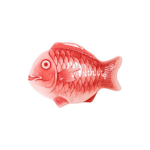 Platón de melamina forma de pescado 10" rojo