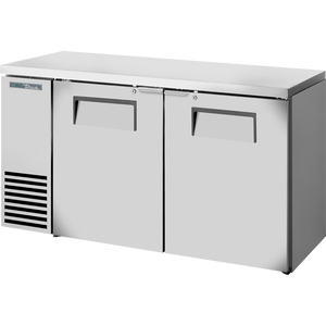 Refrigerador contra-barra de una zona de 60-1/8", 2 puertas, puertas sólidas, cubierta de acero inoxidable, exterior de acero inoxidable