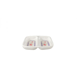 Plato doble para salsa de melamina Rose 2 oz 3 3/8" x 2 3/4"