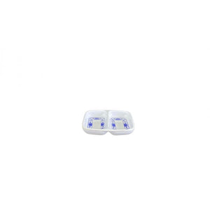 Plato doble para salsa de melamina Lotus 2 oz 3 3/8" x 2 3/4"