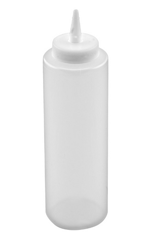 12 oz. Clear Cone Tip Squeeze Bottle with 38 mm Opening - 12/pack
