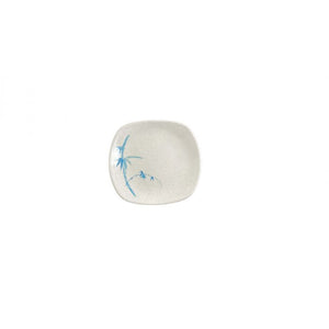 Platón oblongo de melamina Blue Bamboo 6" x 5 1/2"