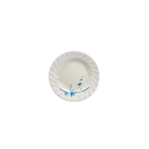 Plato con borde curvo de melamina Blue Bamboo 7"