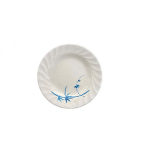 Plato con borde curvo de melamina Blue Bamboo 8"