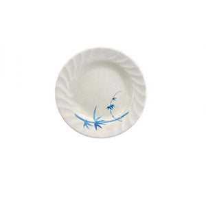 Plato con borde curvo de melamina Blue Bamboo 9 1/4"