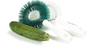 Cepillo Sparta para vegetales con cerdas rígidas de poliéster 8.75" blanco