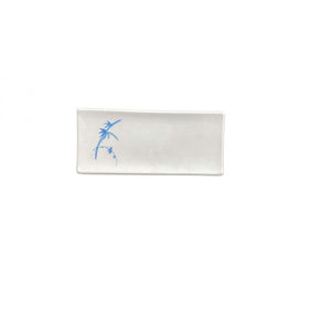 Plato rectangular para BBQ de melamina Blue Bamboo 9 3/8" x 4 1/4"