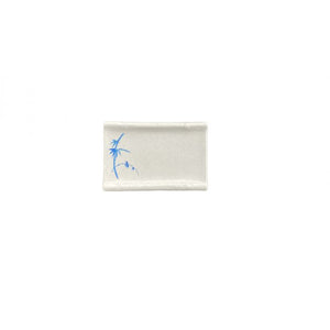 Plato tipo bambú de melamina Blue Bamboo 6 3/4" x 4 1/2"