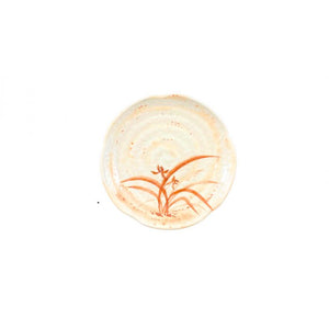 Plato forma loto de melamina Gold Orchid 8 1/4"