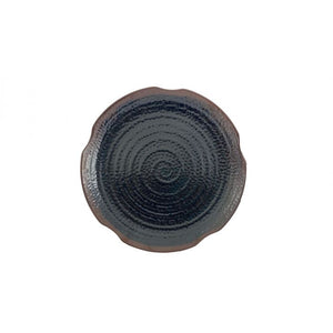 Plato forma loto de melamina Tenmoku 10 1/2"