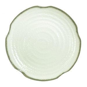 Plato forma loto Victoria de melamina 12" diámetro x 1-5/8" alto