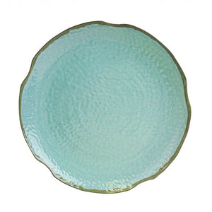 Plato forma loto Seaside de melamina 14" diámetro x 1-3/4" alto