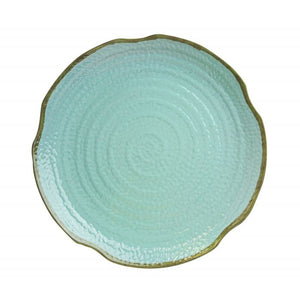 Plato forma loto Seaside de melamina 16" diámetro x 1-7/8" alto