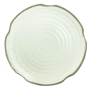 Plato forma loto Victoria de melamina 16" diámetro x 1-7/8" alto