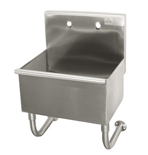 Lavamanos Multiwash de 1 estaciones 23 pulg a muro acero inoxidable 304 calibre 16