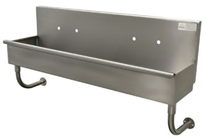 Lavamanos Multiwash de 2 estaciones 48 pulg a muro acero inoxidable 304 calibre 16