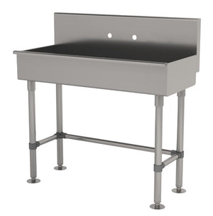 Tarja de servicio 40 pulg con patas con llave acero inoxidable 304 calibre 16
