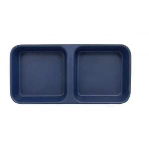Salsera doble Classic Stone Blue de melamina 4 oz 6" x 3"