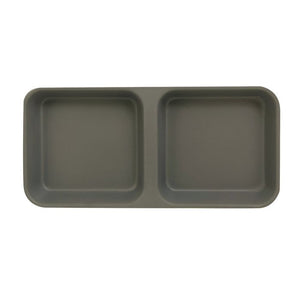 Salsera doble Classic Stone Grey de melamina 4 oz 6" x 3"