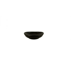 Platillo redondo de melamina negro 2 oz 3 1/2" x 3/4"