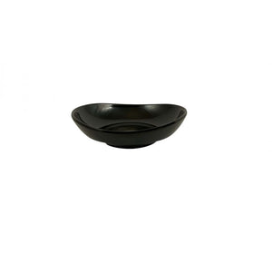 Platillo redondo de melamina negro 8 oz 5 1/2" x 1 1/4"