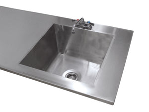 Tarja soldada en cubierta de mesa 20 x 20 x 14 pulg
