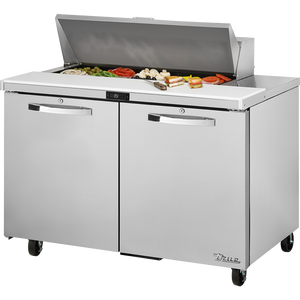 Mesa refrigerada para sandwiches y ensaladas de 48-3/8", 2 puertas, 4 repisas, 10 insertos, Spec Package 3