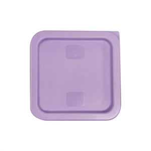 Tapa morada libre de alérgenos para contenedores cuadrados 2 y 4 qt