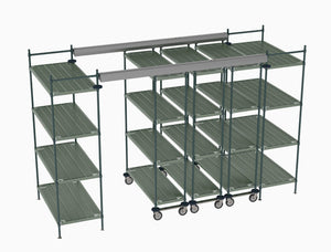 Metro Top-Track Overhead Track Shelving completo Kit con Super Erecta Pro repisas
