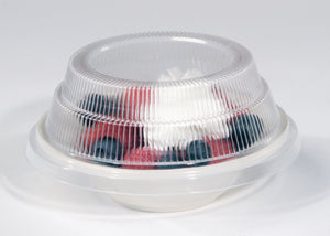 Tapa domo desechable Dinex 5.88" transparente caja con 500