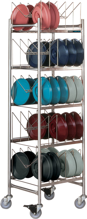 Carro de secado y almacenamiento Dinex para 50 domos o 100 bases 19.50" x 20.25" x 73" acero inoxidable