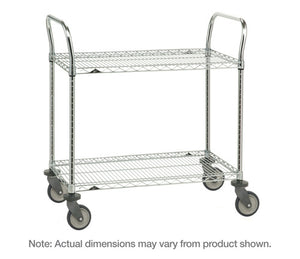 Metro SP Series de 2 repisas y de 3 repisas Utility Carts con acero inoxidable repisas ventiladas