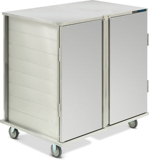 Carro económico TQ 2 puertas 2 charolas por guía 2 charolas 46.34" x 34.22" x 37.15" acero inoxidable