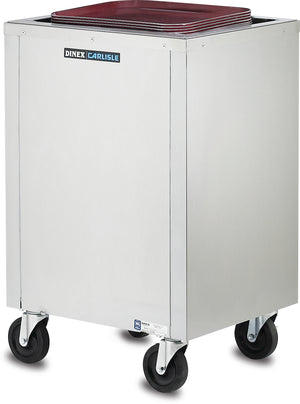 Dispensador cerrado de charolas una columna 26" x 21.13" x 36.68" acero inoxidable