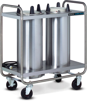 Dispensador abierto sin calor para platos Dinex 3 silos platos de 12" acero inoxidable