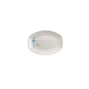 Charola para teriyaki de melamina Blue Bamboo 8" x 5 3/4"