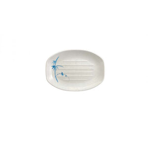 Charola para teriyaki de melamina Blue Bamboo 9" x 6 1/2"