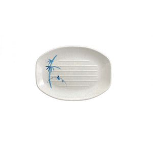 Charola para teriyaki de melamina Blue Bamboo 23 oz 10 3/4" x 7 7/8"