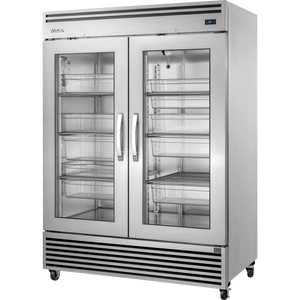 Refrigerador vertical de 57-5/8", 2 puertas, puertas de cristal, batientes