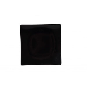 Plato tipo flare de melamina negro 6" x 1"