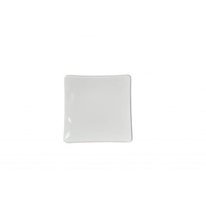 Plato tipo flare de melamina blanco 6" x 1"