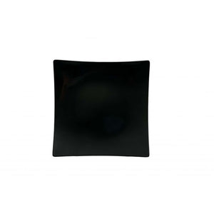 Plato tipo flare de melamina negro 7 3/8" x 1 3/8"