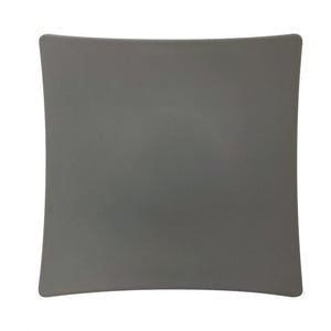 Plato tipo flare Classic Stone Grey de melamina 7-3/8" x 7-3/8" x 1-3/8" profundidad