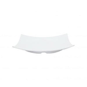 Plato tipo flare de melamina blanco 7 3/8" x 1 3/8"