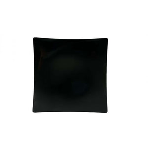 Plato tipo flare de melamina negro 10" x 1 3/4"