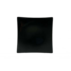 Plato tipo flare de melamina negro 12 3/8" x 2"